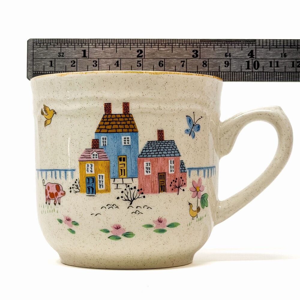 2 Vintage International Heartland Stoneware Mugs Farmhouse Cottagecore - Picture 9 of 9